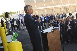 Kennedy helps christen facility to treat, clean waste water