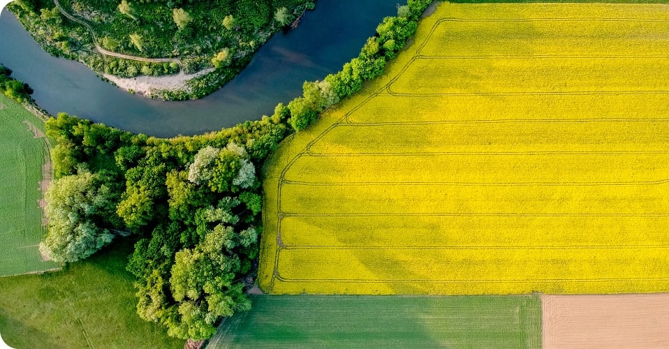 Aerial crop fields