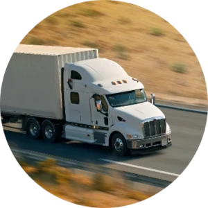 Truck on interstate